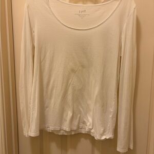 J. Jill White Long Sleeve Top